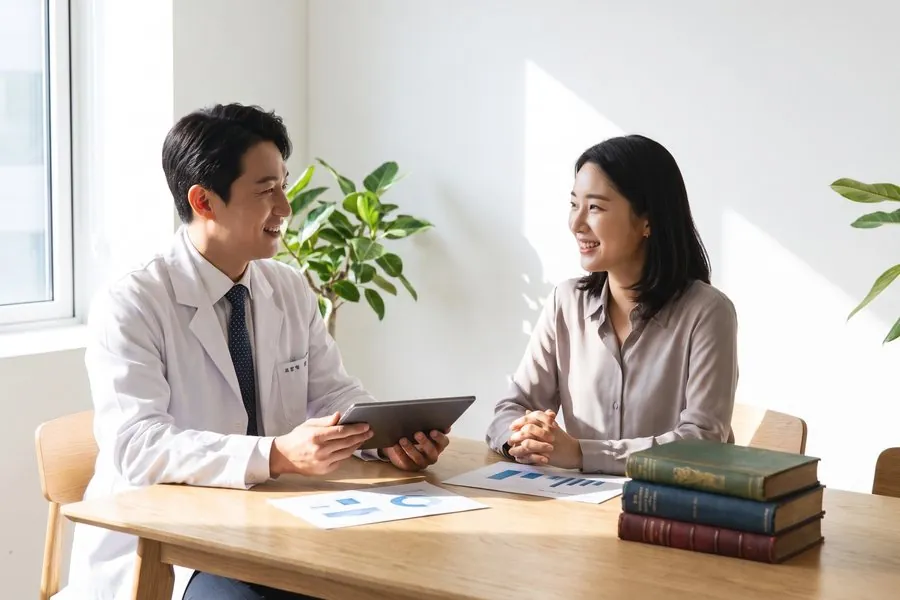 개원 마케팅 방향을 상담하는 미팅