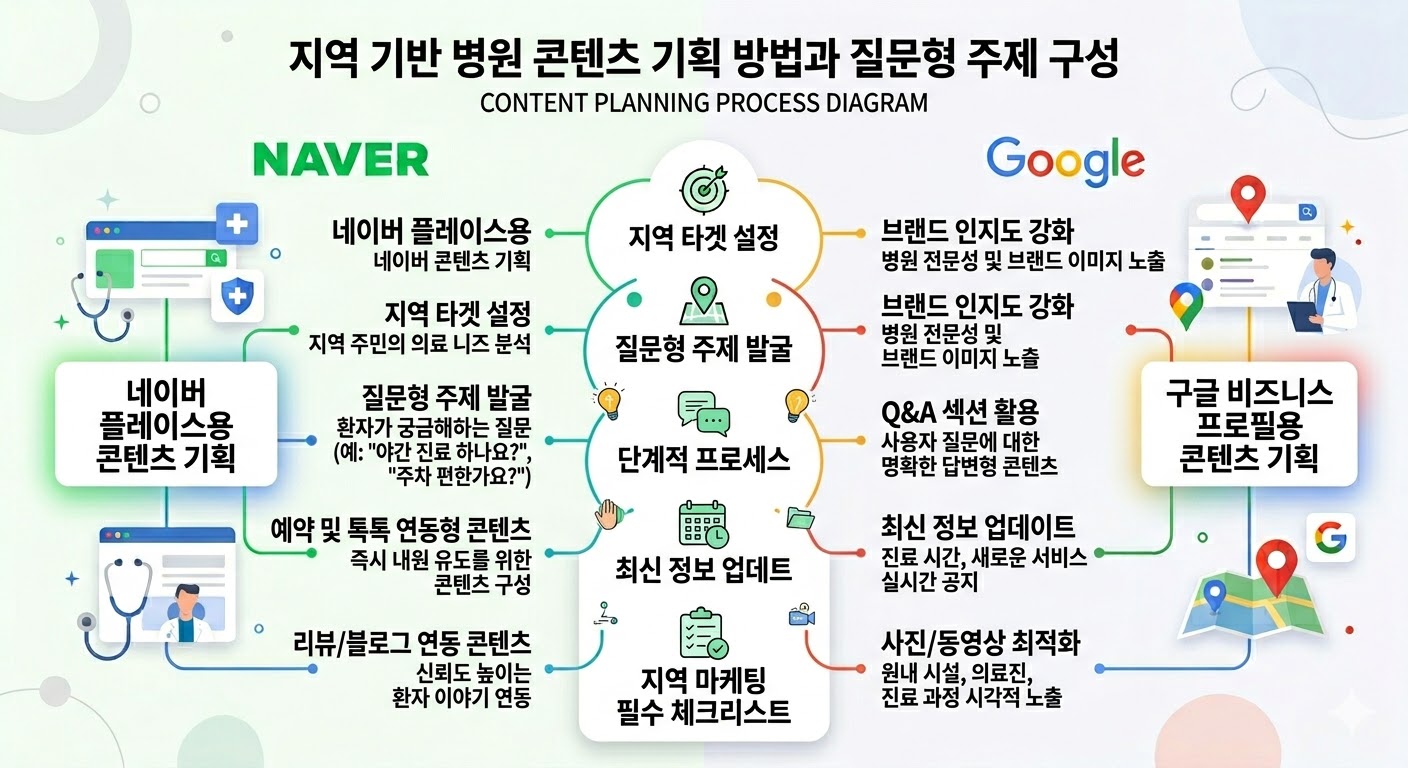 지역 기반 병원 콘텐츠 기획 방법과 질문형 주제 구성
