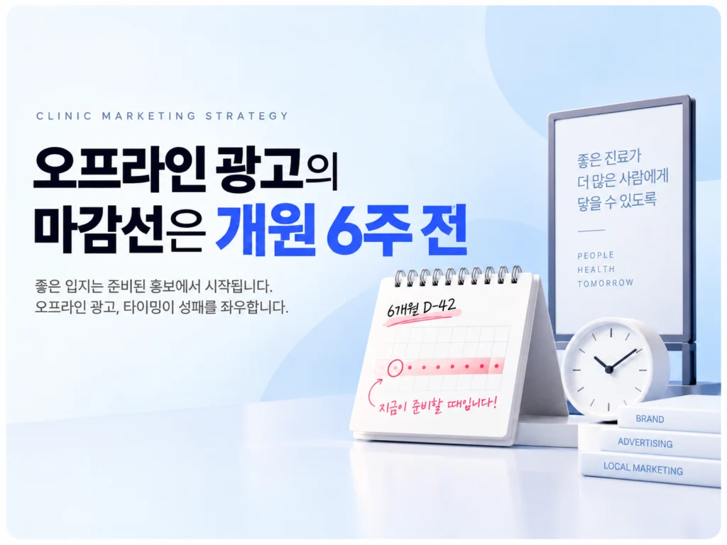 개원 오프라인 광고, 지하철과 버스 광고는 개원 6주 전에 준비가 끝나 있어야 합니다 대표 이미지