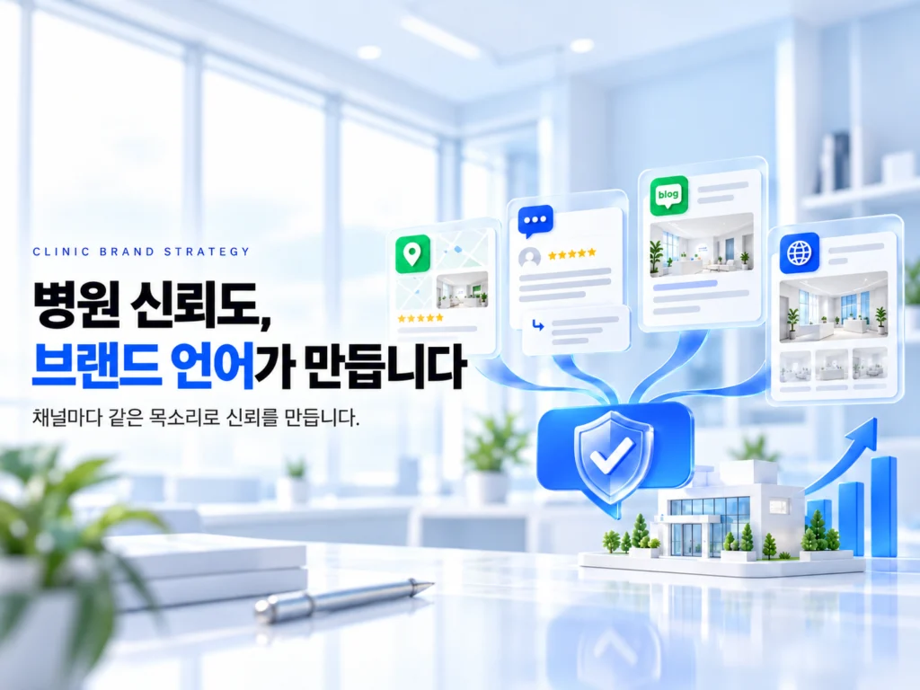 병원 신뢰도가 낮아 예약을 망설일 때 믿는구석은 브랜드 언어부터 정리합니다 대표 이미지
