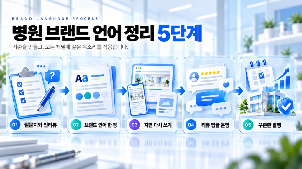 병원 브랜드 언어 정리 5단계