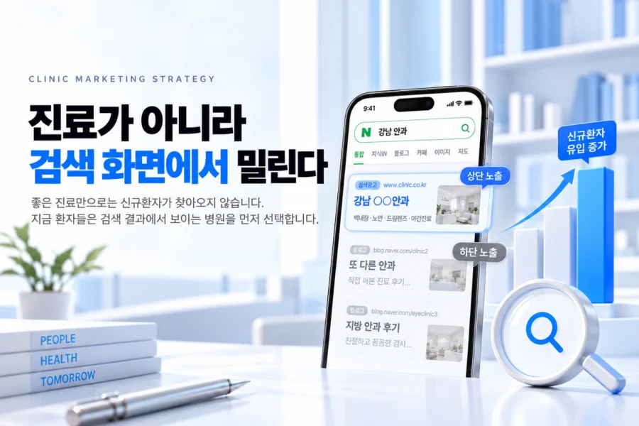 개원 후 신규환자가 늘지 않을 때 믿는구석은 온라인 점유율부터 진단합니다 대표 이미지